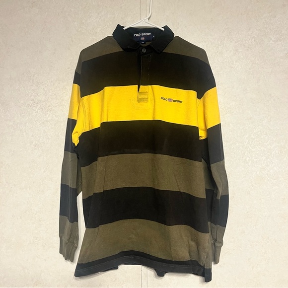 Polo Ralph Lauren Other - Polo Sport by Ralph Lauren Men's VTG Striped Shirt - Black,‎ Yellow, Brown